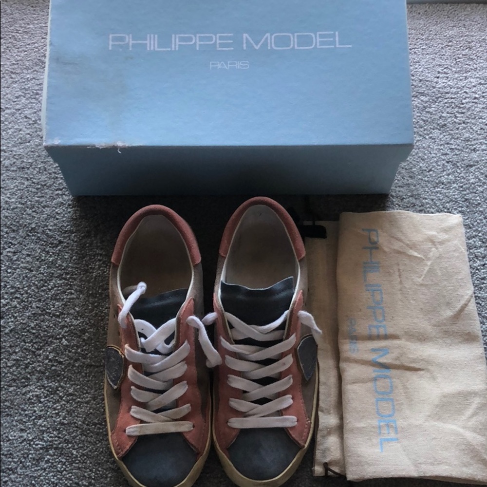 Phillipe Model "Paris" Distressed Sneakers